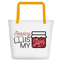 Reading is my Jam - Beach and Book Bag